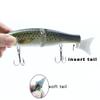 HUFFA Trout Slide Bait Fishing Lures 18cm 62g Sink Hard Wobbler Jointed Lure Glide Fishing Tackle Soft Tail Bait (Color : CC60-04) view 3