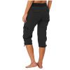 Capri Cargo Pants for Women Causal Lightweight Hiking Pants High Waisted Workout Outdoor Sports Yoga Pants Jogger Pants Black view 2
