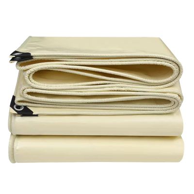 Heavy Duty Tarpaulin Waterproof Cover Tarp Tent Sheet for Camping Caravan Boat Car Picnic Outdoor Furniture Wood Covering with Strong Eyelets Canopy Tent, Beige (Can Be Customised) (Size : 2x2m)