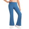 Stelle Girl's Flare Leggings High Waisted Yoga Pants Bootcut Dance Casual Pants Activewear Kids Bell Bottoms(Blue,XS) view 1