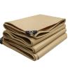 2mx2m/2mx3m/2mx4m/3mx3m Beige Heavy Duty Tarpaulin Sheet 500g/ with Metal Grommets Canopy Tent for Rain Shelter, Camping, Outdoor and Pool Ground Sheet Tarps Cover(1x4m) view 1