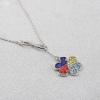 BLEOUK Autism Necklace Autism Awareness Behaviorist Gift Puzzle Necklace Thank You Gift Jewelry (To An Amazing Autism Teacher) view 2