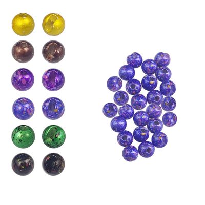 Aventik Mottled Tactical Slotted Tungsten Beads 25pcs Think Fast Think Deep Beads Fly Tying Materials Lure Jig 6 Colors / 5 Sizes for Fly Fishing Fanatic (3.5mm, Navy Blue/Coral Pink & Orange)