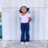 Stelle Girl's Flare Leggings with Pockets High Waisted Bootcut Yoga Pants Kids Dance Bell Bottoms Leggings(Blue,XXL) view 2