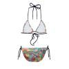 JEOCODY Boho Hippie Bikini Sets for Women 70s 80s Hawaiian Floral Women's High Waist Halter Set Two Piece Swimsuits String Triangle Beach, Boho Hippie Daisy Flower, X-Large view 3