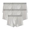JEsilunmaMY Mens Loose Breathable Striped Boxer Briefs Plus Size Mid Waist Athletic Underwear Soft Stretch Boxers Shorts (Grey-5PC,XX-Large) view 1
