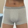 JEsilunmaMY Mens Loose Breathable Striped Boxer Briefs Plus Size Mid Waist Athletic Underwear Soft Stretch Boxers Shorts (Grey-5PC,XX-Large) view 2