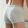 JEsilunmaMY Mens Loose Breathable Striped Boxer Briefs Plus Size Mid Waist Athletic Underwear Soft Stretch Boxers Shorts (Grey-5PC,XX-Large) view 3