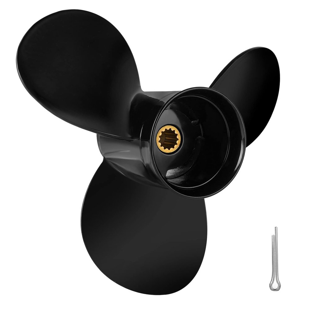 MiBarco 9 1/4 x 10 OEM Upgrade Aluminum Outboard Boat Propeller for BRP Johnson EVINRUDE OMC Stern Drive 8 9.9 15HP 9.25x10 Prop 13 Spline Tooth RH