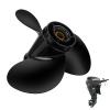 MiBarco 9 1/4 x 10 OEM Upgrade Aluminum Outboard Boat Propeller for BRP Johnson EVINRUDE OMC Stern Drive 8 9.9 15HP 9.25x10 Prop 13 Spline Tooth RH view 3