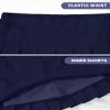 Auranso Girls Pleated Skirt Kids Tennis Elastic Waist Uniform Plaid Skirt Navy 8-9Y view 4