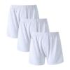 JEsilunmaMY Mens High Waist Loose Boxer Shorts Relaxed Fit Stretch Breathable Sleep Shorts Plus Size Soft Lounge Underwear (White-3PC,Large) view 1