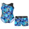 Daenrui Kids Girls Printed Splice Gymnastics Leotards with Shorts Set Ballet Dance Unitard Workout swimsuit Lifelike 6 Years view 1