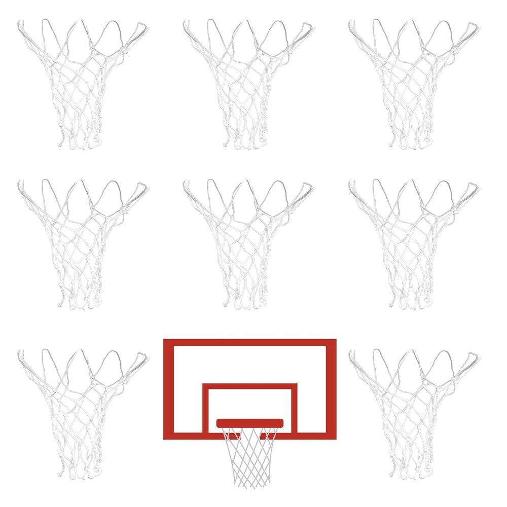 8 Pcs Mini Basketball Nets Replacement for 8"-10.25" Basketball Rims Nylon Small Basketball Hoop Net Outdoor Indoor Basketball Net for Kids