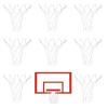 8 Pcs Mini Basketball Nets Replacement for 8"-10.25" Basketball Rims Nylon Small Basketball Hoop Net Outdoor Indoor Basketball Net for Kids view 1