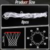 8 Pcs Mini Basketball Nets Replacement for 8"-10.25" Basketball Rims Nylon Small Basketball Hoop Net Outdoor Indoor Basketball Net for Kids view 2
