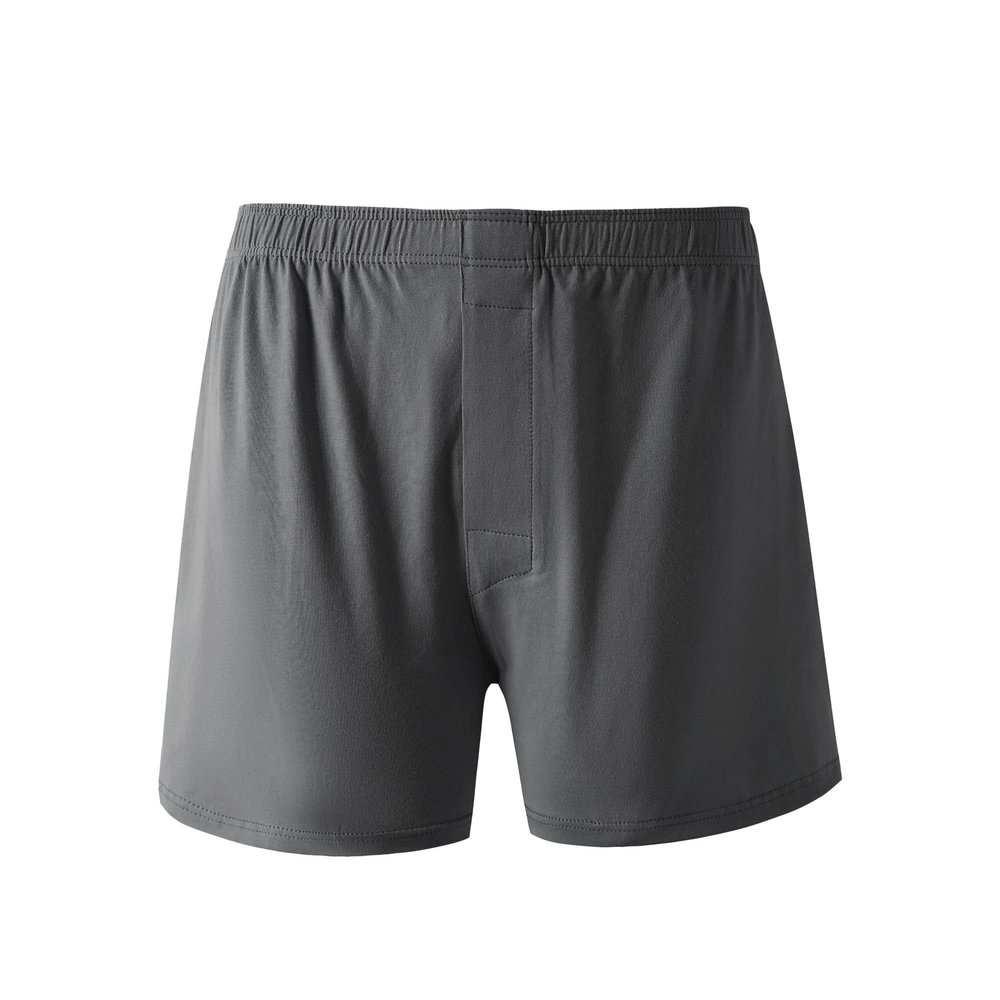 JEsilunmaMY Mens High Waist Loose Boxer Shorts Relaxed Fit Stretch Breathable Sleep Shorts Plus Size Soft Lounge Underwear (Grey10-1PC,4X-Large)