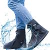 YUEYA Waterproof Shoe Covers for Rain, Non-Slip Overshoes with Zipper, Reusable Shoe Protectors for Bicycling and Outdoor Activities, Washable Rain Boots for Men, Women and Kids (Black, XXL) view 1