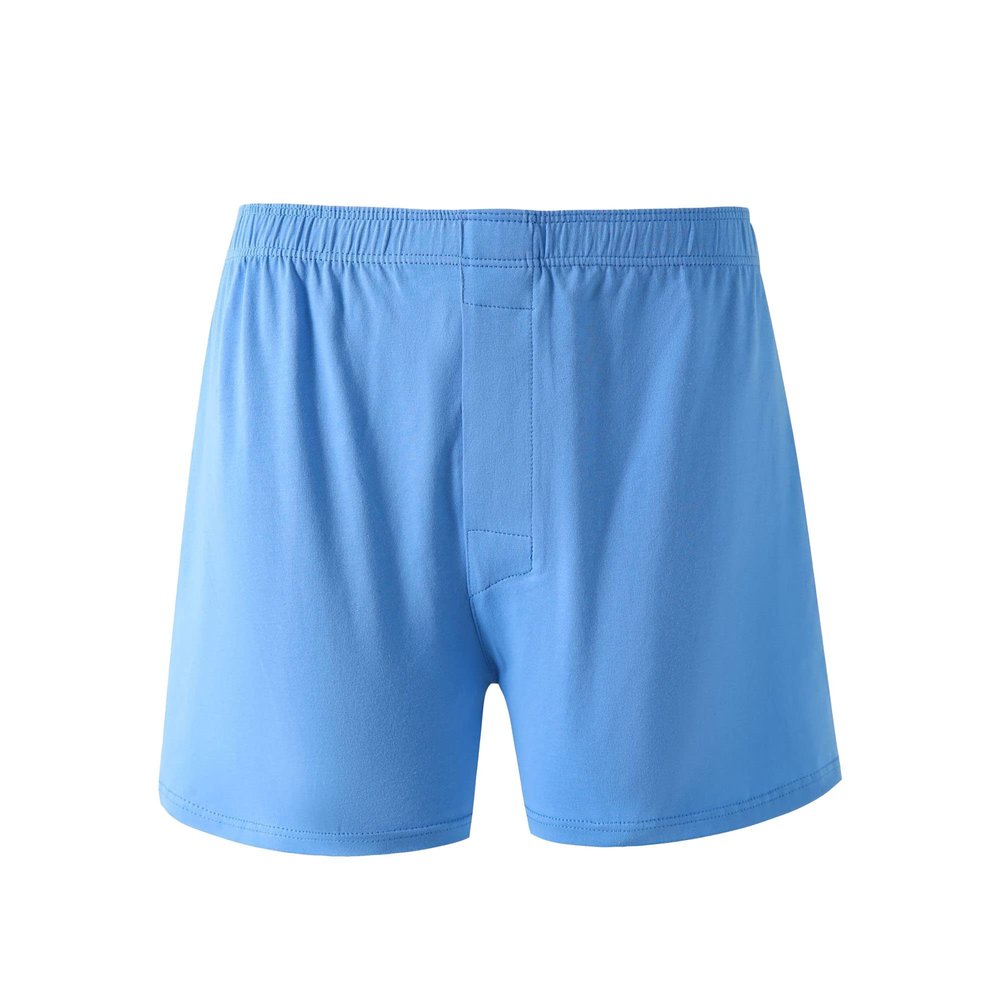 JEsilunmaMY Mens High Waist Loose Boxer Shorts Relaxed Fit Stretch Breathable Sleep Shorts Plus Size Soft Lounge Underwear (Blue10-1PC,Large)
