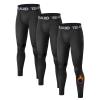 Boys Thermal Compression Leggings Pants Youth Fleece Lined Base Layer Tights Cold Weather Heat Gear (Fireball is an AD) 3Black S view 1