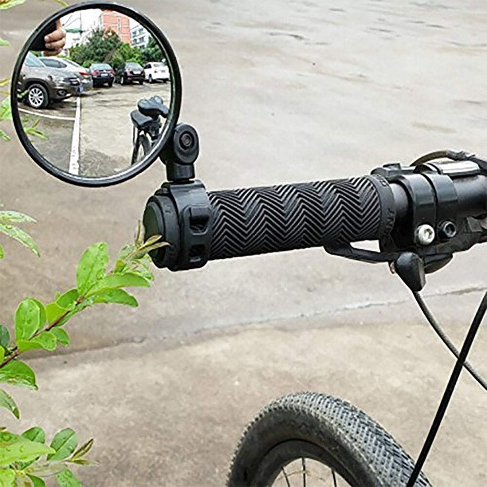 Bike Rear View Mirror, Bike Mirrors for Handlebars Rearview Mirror, HD 360 Adjustable Mirrors for Handlebars, Convex Safty Bike Mirrors (Black)