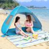 Pop Up Beach Tent, Beach Umbrella, Automatic Sun Shelter 3-4 People Uv Protection Portable Tent, Easy Set Up Baby Canopy Cabana Ventilated, Lightweight with Carry Bag view 2