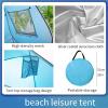 Pop Up Beach Tent, Beach Umbrella, Automatic Sun Shelter 3-4 People Uv Protection Portable Tent, Easy Set Up Baby Canopy Cabana Ventilated, Lightweight with Carry Bag view 4