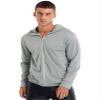 YEAHDOR Men SPF UV Jacket Long Sleeves UPF 50+ Protection Hooded Lightweight Full Zip Top Hiking Fishing Shirts Grey 4X-Large view 1