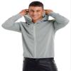 YEAHDOR Men SPF UV Jacket Long Sleeves UPF 50+ Protection Hooded Lightweight Full Zip Top Hiking Fishing Shirts Grey 4X-Large view 2
