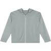 YEAHDOR Men SPF UV Jacket Long Sleeves UPF 50+ Protection Hooded Lightweight Full Zip Top Hiking Fishing Shirts Grey 4X-Large view 4