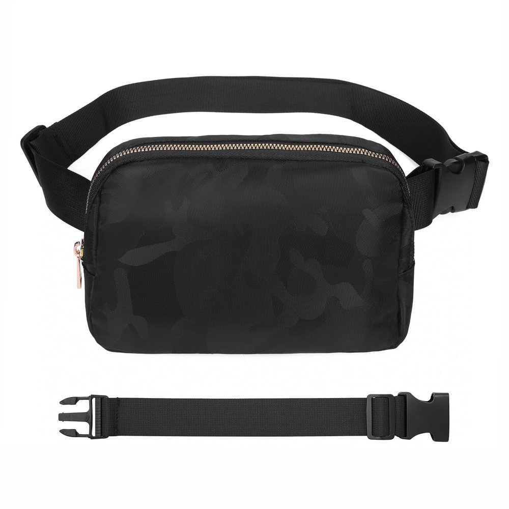 VOROLO Fanny Pack For Women And Men Crossbody Bag Belt Bag with Adjustable Strap Graduation Gifts Camo Black