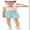 2 Pack Girls Flowy Shorts with Spandex Liner 2 in 1 Youth Butterfly Skirts for Fitness Running Sports for Kids 5-6Y Light Green Pink view 4