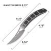 Cavolknife Kamasu Front Flipper Folding Knife,3.74" M390 Steel Blade Persian Knife,Titanium & GITD Carbon Fiber Handle Pocket Knife Glowing in the dark,Titanium Pocketclip(Grey) view 4