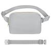 VOROLO Waist Pack for Running Fanny Pack for Women and Men Gift Crossbody Belt Bag Bum Bag with Adjustable Strap for Sports for Men and Women Light Grey with rope view 1