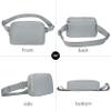 VOROLO Waist Pack for Running Fanny Pack for Women and Men Gift Crossbody Belt Bag Bum Bag with Adjustable Strap for Sports for Men and Women Light Grey with rope view 2