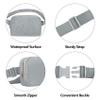 VOROLO Waist Pack for Running Fanny Pack for Women and Men Gift Crossbody Belt Bag Bum Bag with Adjustable Strap for Sports for Men and Women Light Grey with rope view 4