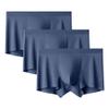 JEsilunmaMY Mid Waist Cotton Boxer Briefs for Men Plus Size Seamless Pouch Underwear Moisture-Wicking Breathable Trunks (Blue20-3PC,Large) view 1