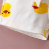 FOUTTUE Toddler Girls Sleeveless Cartoon Duck Prints Ruffles Vest Tops T Shirt Shorts Outfits Checke Top (Yellow, 3-6 Months) view 3