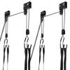 Therwen 2 Pack Kayak Hoist Lift Systems with 100 lb for Kayaks Canoes Surfboards Bikes Ladders Garage Storage Canoe Lift Pulley System Capacity Ceiling Mount Hoists view 1