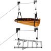 Therwen 2 Pack Kayak Hoist Lift Systems with 100 lb for Kayaks Canoes Surfboards Bikes Ladders Garage Storage Canoe Lift Pulley System Capacity Ceiling Mount Hoists view 4