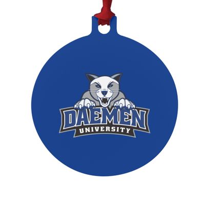 GRAPHICS & MORE Daemen College Primary Logo Aluminum Holiday Christmas Tree Ornament - 3.0" (7.6 cm) x 3.37" (8.6 cm)