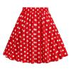 Girls Polka Dot Skirt Red 1950s Skirts Kids 50s Retro Vintage Skirt High Waist Polka Dot A Line Swing Skirt Midi Skirt Audrey Hepburn Rockabilly Swing Cocktail Skirt for Girl Toddler Red 9-10 Years view 1