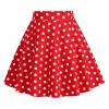 Girls Polka Dot Skirt Red 1950s Skirts Kids 50s Retro Vintage Skirt High Waist Polka Dot A Line Swing Skirt Midi Skirt Audrey Hepburn Rockabilly Swing Cocktail Skirt for Girl Toddler Red 9-10 Years view 3