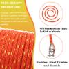 Premium Anchor Rope 100 ft x 3/8 inch, Solid Braid MFP Anchor Line Boat Rope with Thimble & Shackle - Orange/Yellow view 3