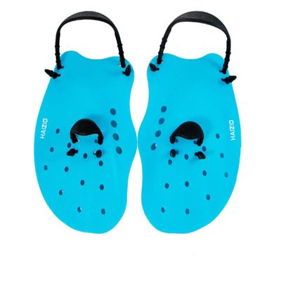 EXCEREY Kids' Silica Gel Swimming Gloves Webbed Aquatic Training Water Resistance Fitness Paddle Aerobics (Blue, Size M)