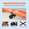 VEVOR Kayak and Canoe Trolley Cart with 10'' Solid Tires320lbs Load Capacity with Adjustable Brackets and StrapsAll-Terrain Durable Kayak Dolly cart view 4