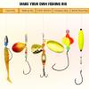 Dovesun Fishing Beads - 1035pcs (B-5mm6mm8mm/0.20in0.24in0.32in) - Glow in Dark & Laser Colors - Trout, Salmon, Steelhead, Walleye, Catfish, Pampano - Fishing Bait Eggs view 2
