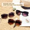 LADEESSE 3 Pack Bifocal Sunglasses For Women Stylish Reading Sun glasses for Women UV400 Prescription Sunglasses with Readers Built in +4.0 view 2