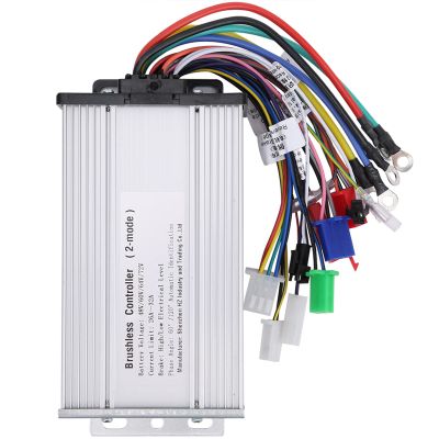 Pilipane Motor Controller, E Bikes Brushless Controller for Electric Bikes, Electric Scooter, 12 Tube Mode Rectangular Brushless Motor Controller for Steady Speed