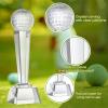 Meooeck 4 Pcs Crystal Glass Golf Trophy with Gift Box 9.1 x 2.8 Inches Champion Award Austerity Paperweight for Desktop Large Table Decor for Tournaments Sports Competitions Parties Adults Kids view 3